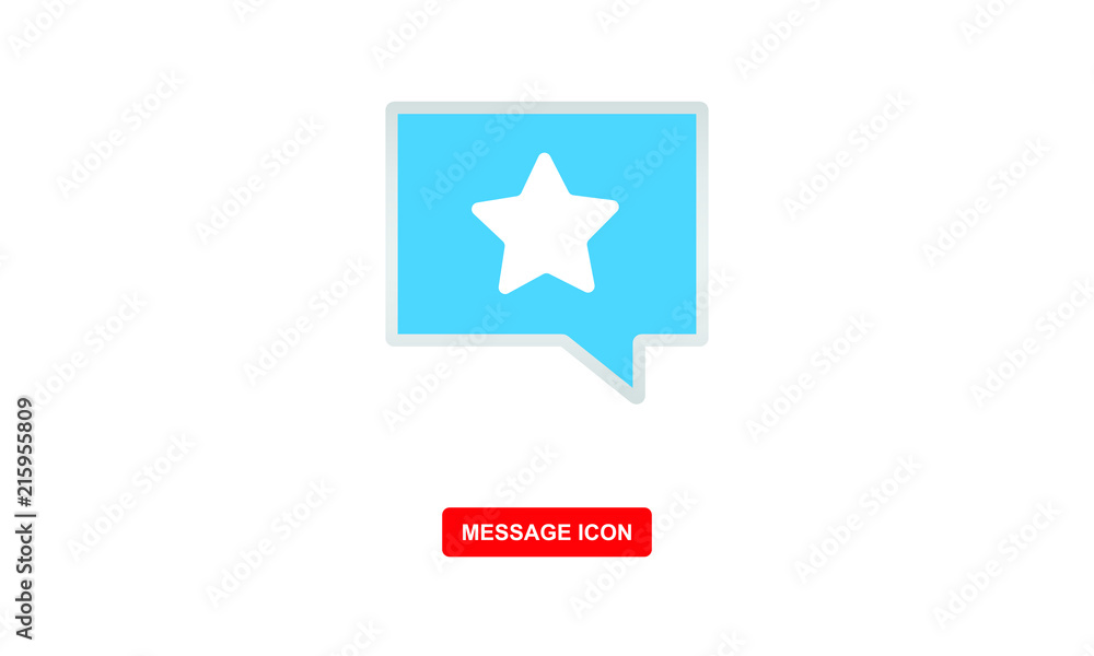 Obraz premium message icon with star symbol vecor icon