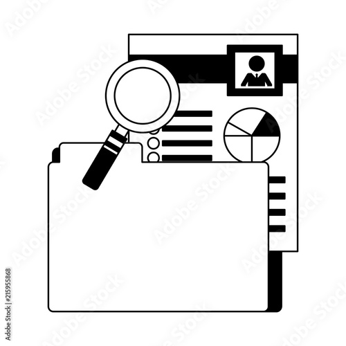 folder file document hr magnifying glass