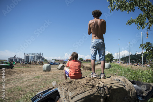 Italian Demolition Derby in Villareggia photo