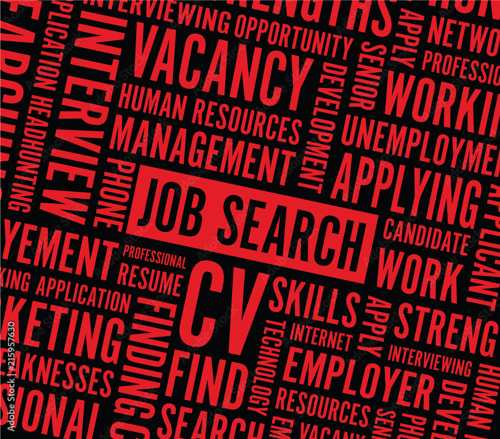job search text background
