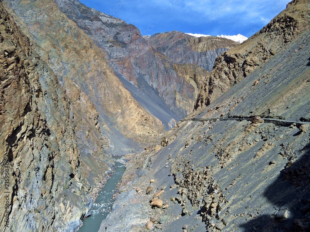 Shimshal valley and Shimshal river, Karakoram, Northern Pakistan