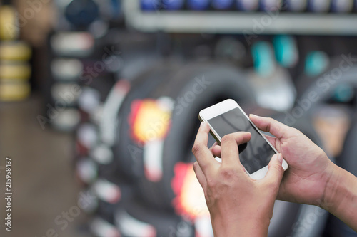 Using mobile smart phone in mobile price rubber tires.