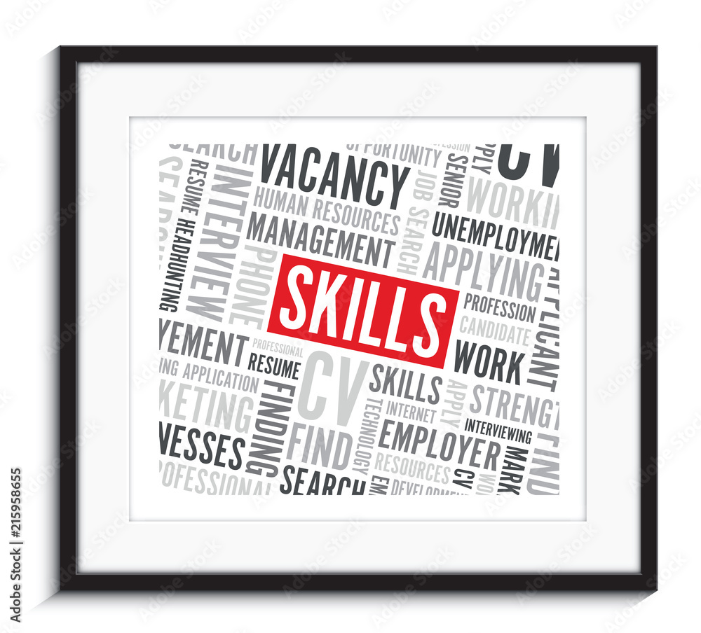 job skills word background picture frame job skills word background picture frame