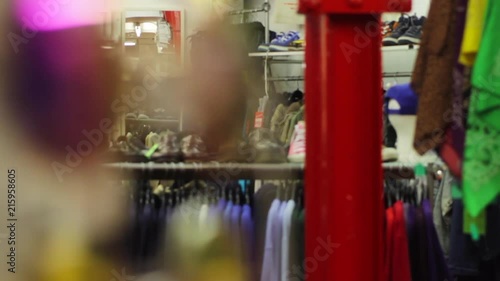 Wallpaper Mural Rotating Sunglasses Display out of Focus in a Vintage Clothing Shop Torontodigital.ca