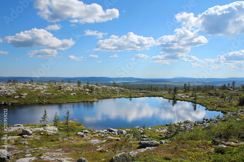 Small pond on Lapland fell top photo