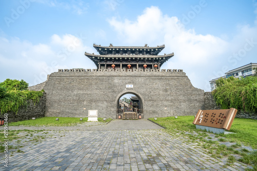 Yangzhou, China. July 2018: Yangzhou Dongguan Street is a famous old street and tourist attraction.