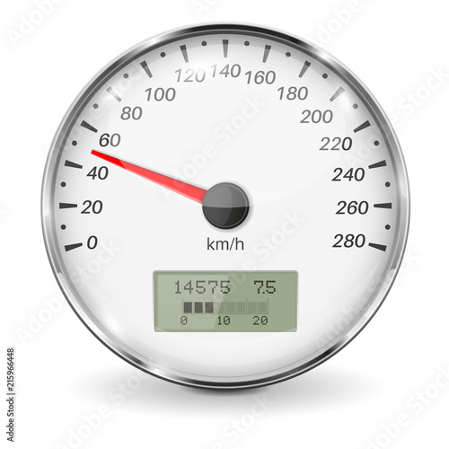 Speedometer. 3d vehicle gauge