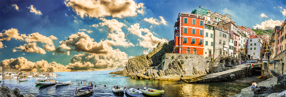 marina of sea village in Cinque Terre