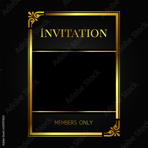 Golden vector invitation