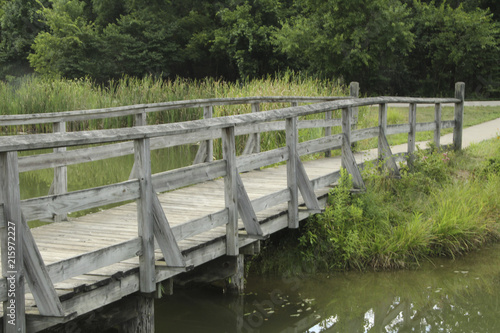 Wooden Bridge Over Water