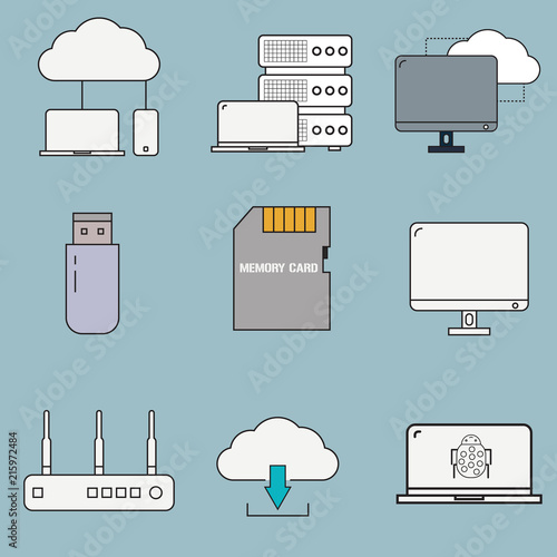 Icon Computer network concept.
