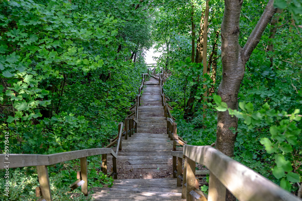 Wooden staircase to the beach at Cape Arkona Wooden staircase to the beach at Cape Arkona