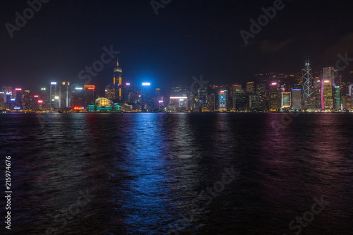 The amazing Hong Kong skyline light up at night