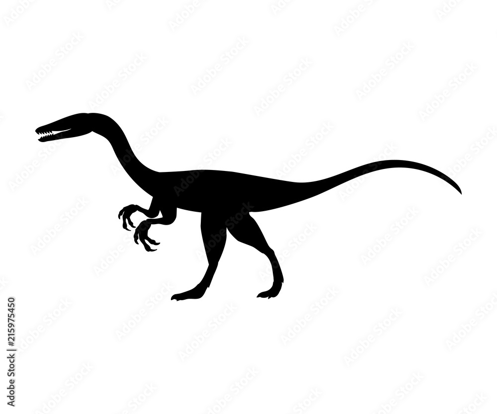 Coelophysis silhouette dinosaur jurassic prehistoric animal