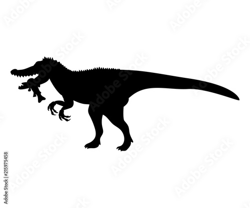 Baryonyx silhouette dinosaur jurassic prehistoric animal