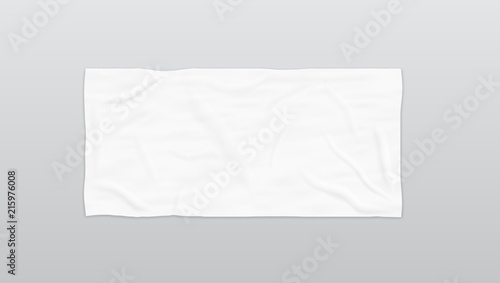 Fotografie, Obraz Clear White Soft Beach Towel For Branding
