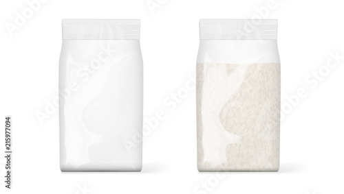 Transparent Plastic Bag Packaging Of Rice