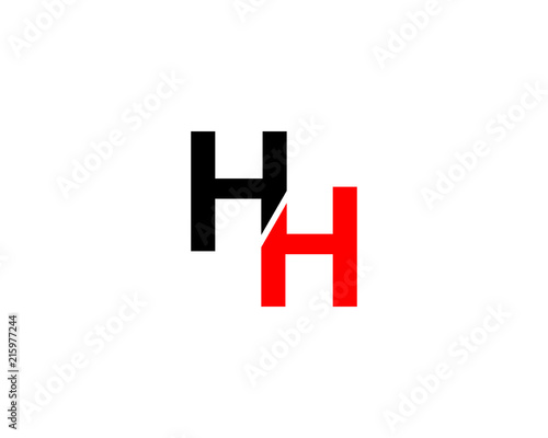 h letter double logo
