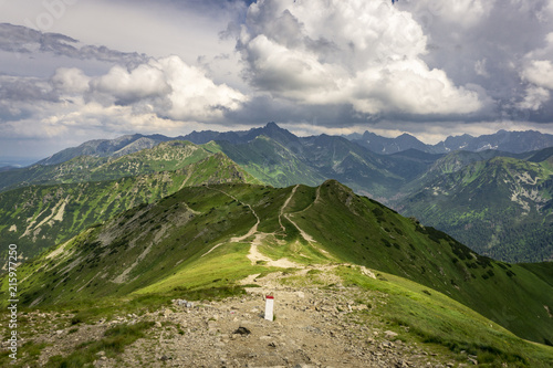 Beautiful scenery of great mountain peaks. Tatra Mountains.