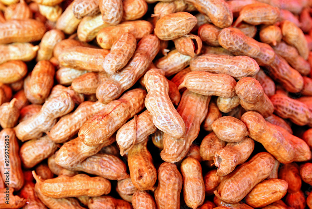Closeup of peanuts background food Closeup of peanuts background food