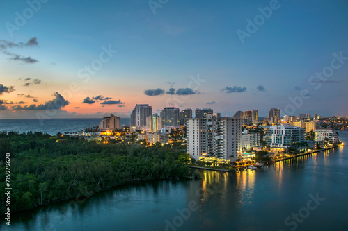 Drone Aerial of Fort Lauderdale Beach Skyline © Kevin Ruck