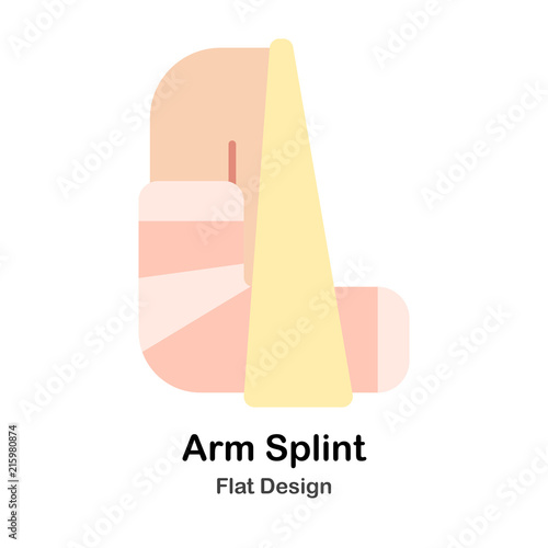 Arm Splint Flat Illustration