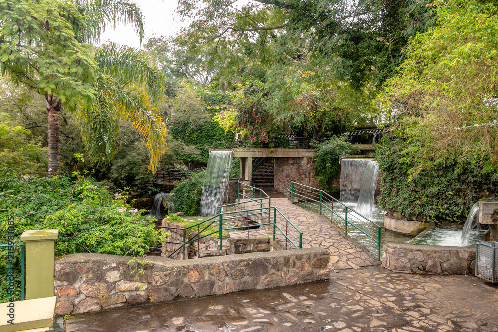 Cerro San Bernardo Hill waterfall fountain - Salta, Argentina Cerro San Bernardo Hill waterfall fountain - Salta, Argentina