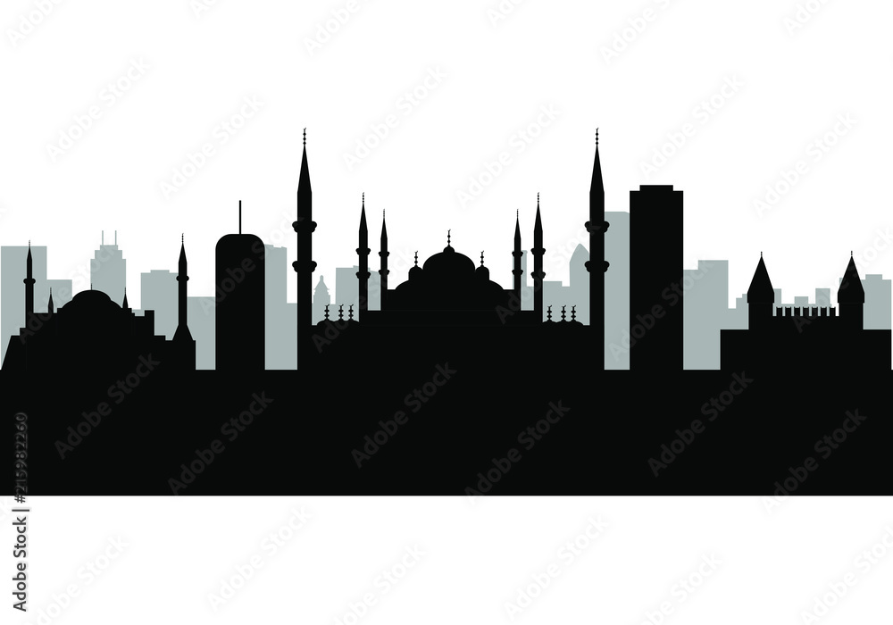 city skyline of istanbul