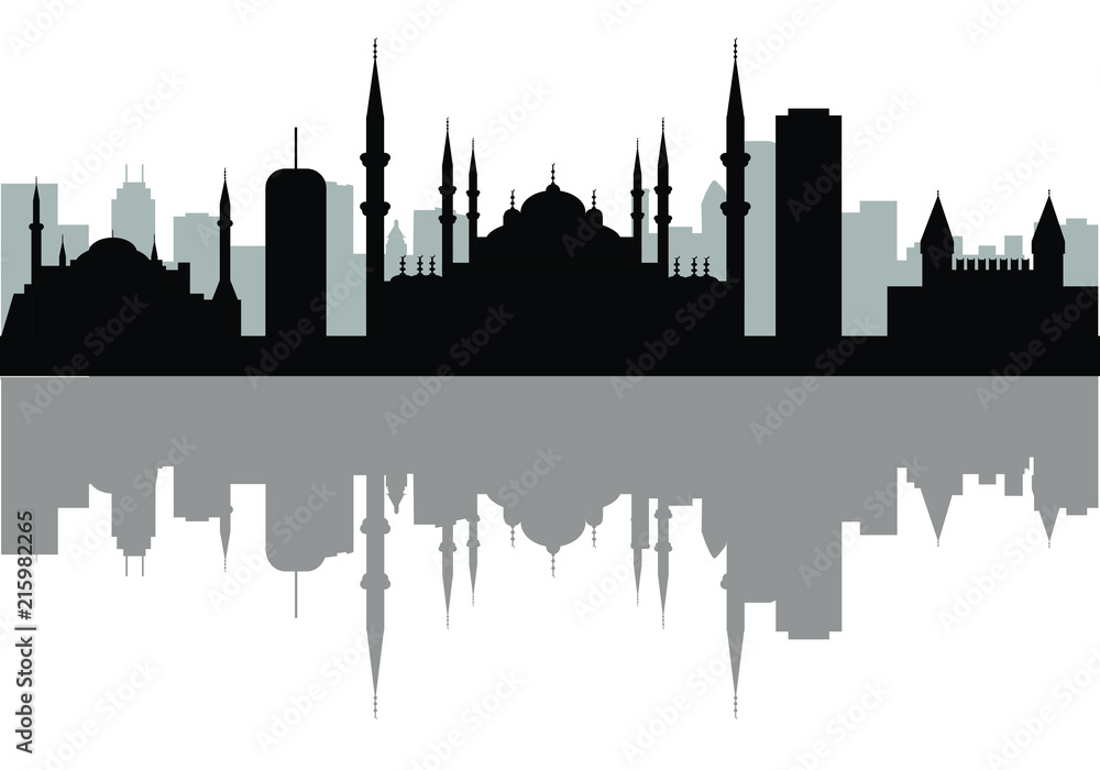 city skyline of istanbul