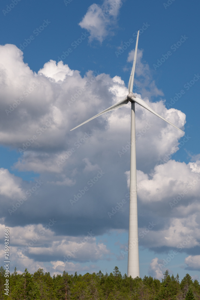 Windmill a summer day delivering the energy of the future