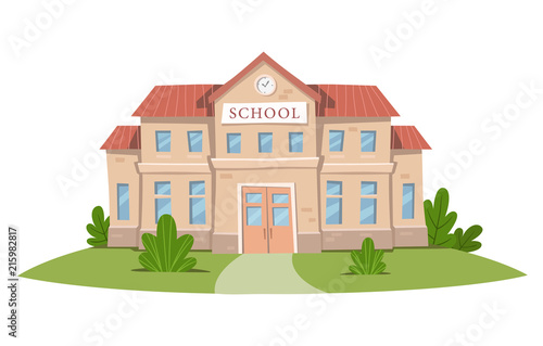 School building. Vector illustration.