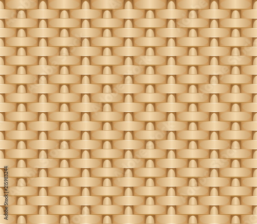 Seamless woven illustration background of straw mat