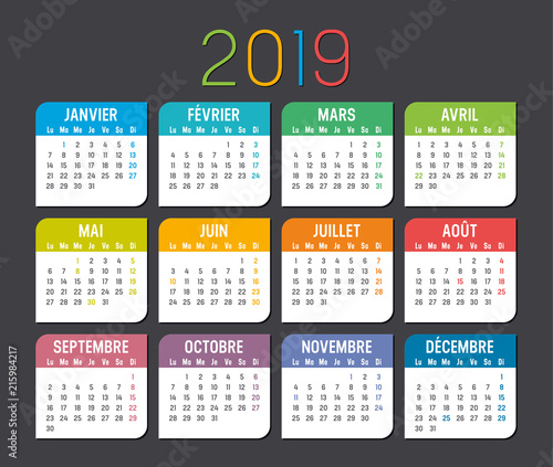 Calendrier Agenda 2019