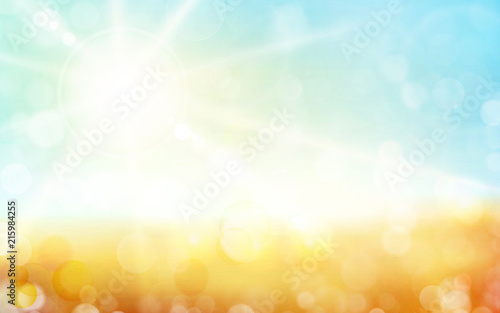 1701002_Green_blue_sky_sun_spring_bokeh_blurry_light_dots_background