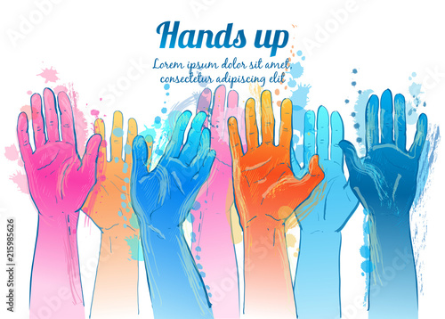 Vector hands up.