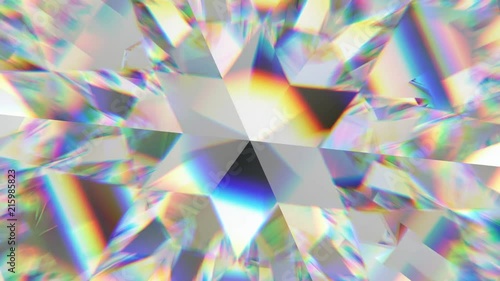 sparkling gemstone macro rotating seamless loop. kaleidoscope