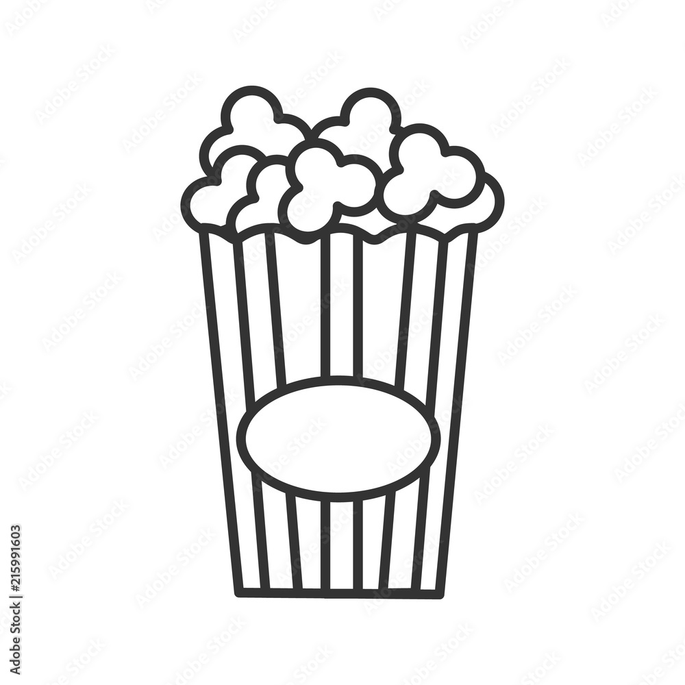 Paper glass with popcorn linear ico Paper glass with popcorn linear ico