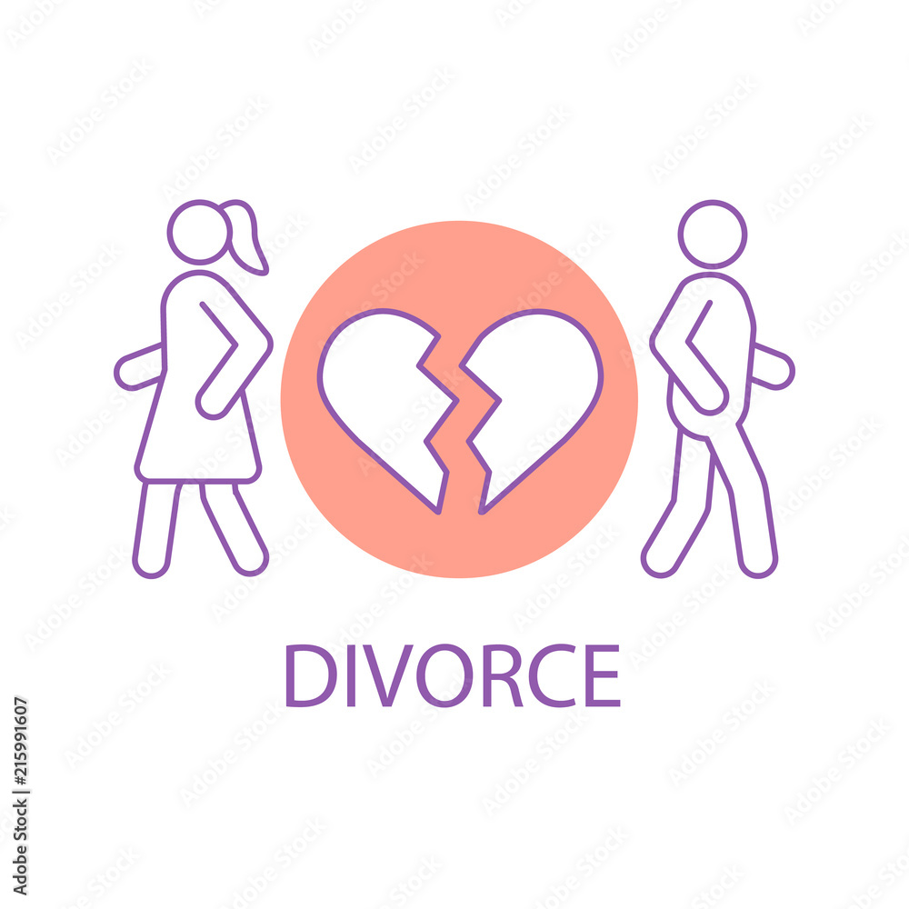 Divorcing couple concept icon Divorcing couple concept icon