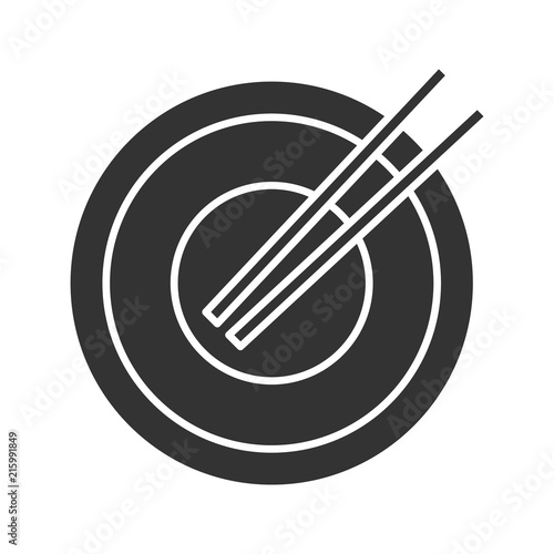 Chopsticks glyph icon