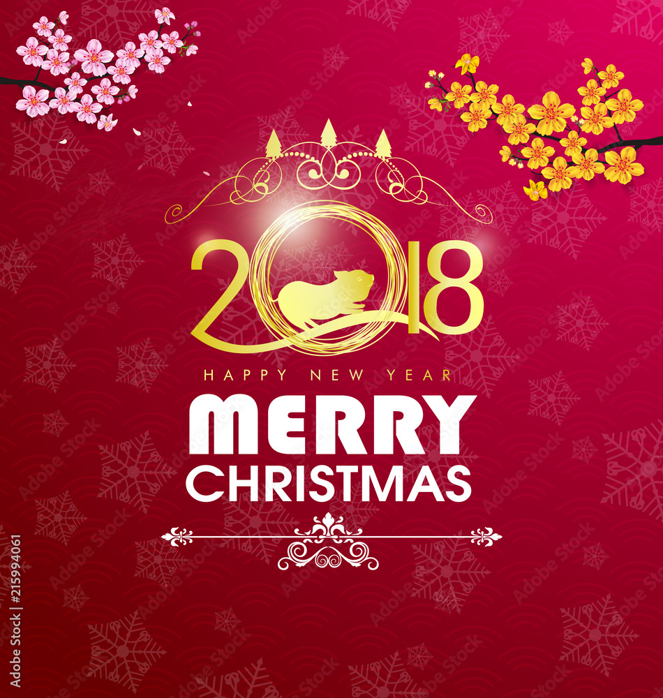 Happy New Year 2019. Chienese New Year, Year of the Pig Happy New Year 2019. Chienese New Year, Year of the Pig