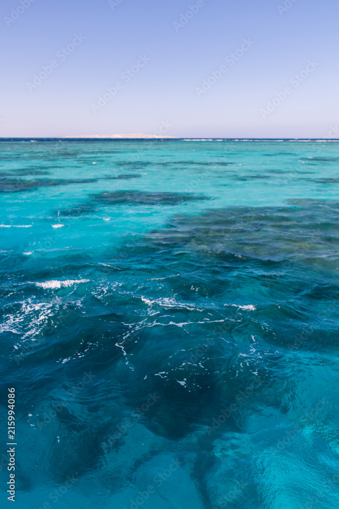 Turquoise Blue Water in Egyptian Red Sea Reefs