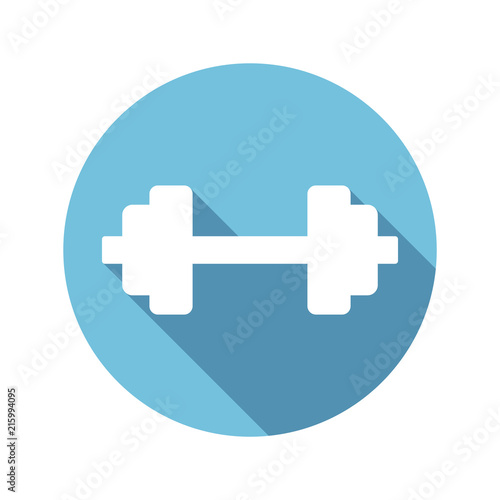 Dumbbell flat icon vector