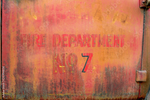Antique Fire Department Sign