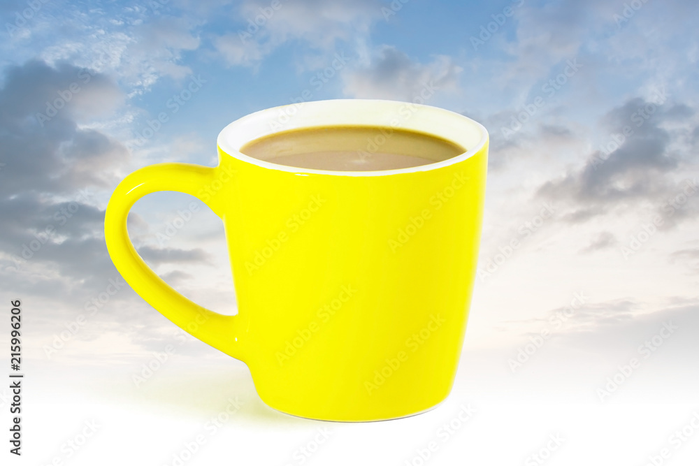 Obraz premium Coffee yellow cup
