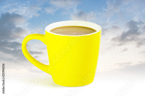 Coffee yellow cup