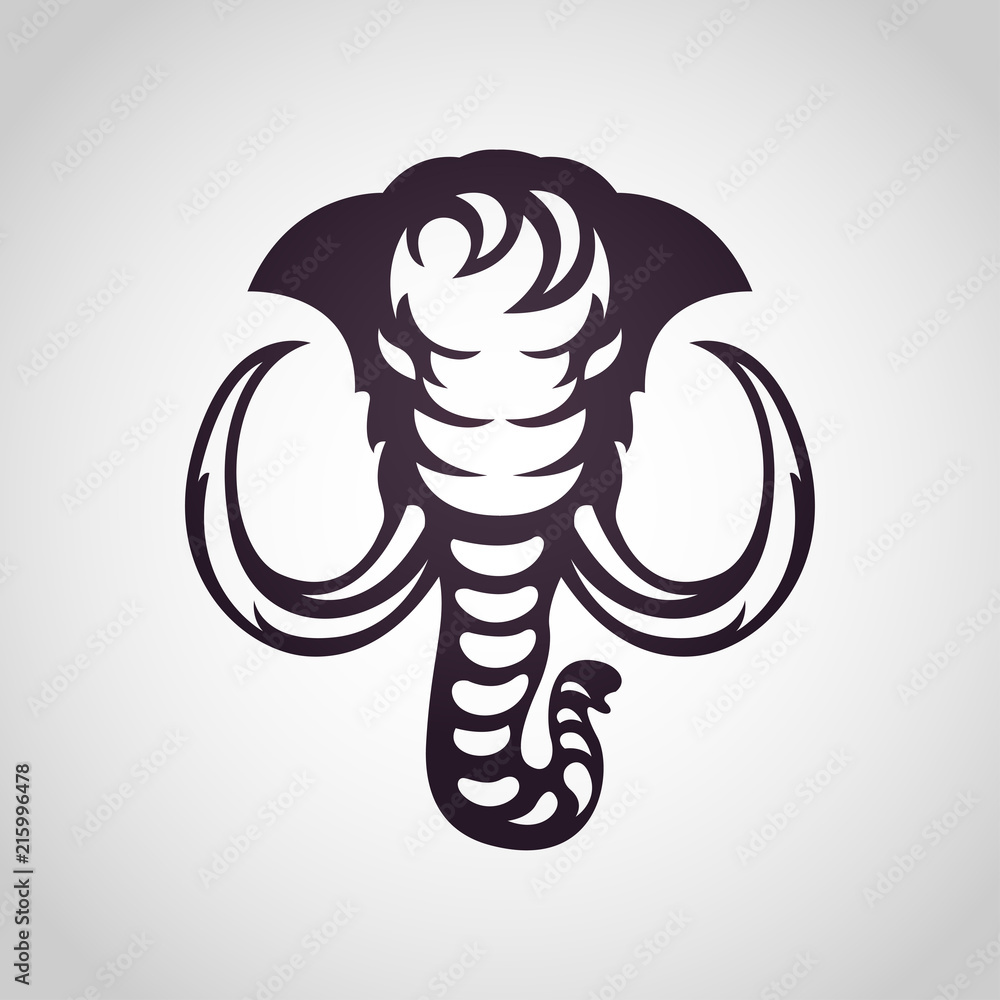 Fototapeta premium Mammoth vector logo icon illustration