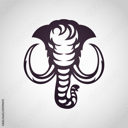 Mammoth vector logo icon illustration