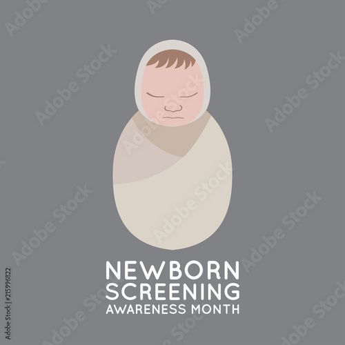 Newborn Screening Awareness Month vector logo icon illustration
