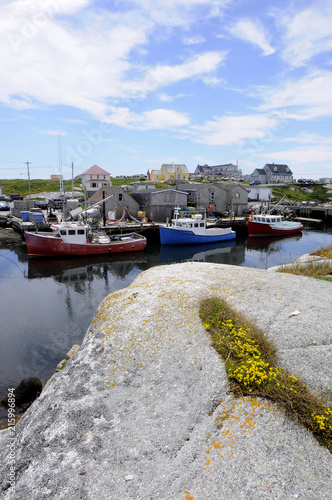 Colorful Fishing Boats At Peggy's Cove © Mike