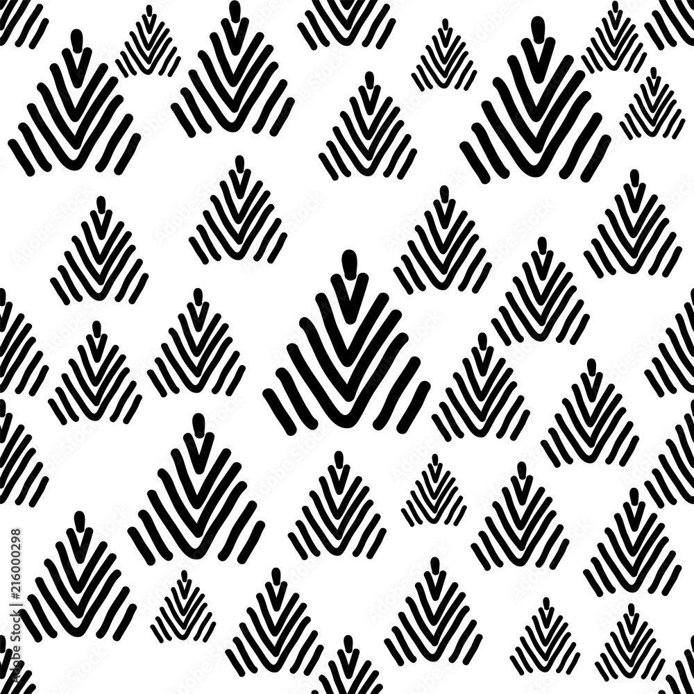 Abstract hand drawn pattern. Scandinavian style. Abstract hand drawn pattern. Scandinavian style.